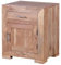 FineBuy Table de Chevet Bois Massif Acacia 50 x 60 x 40 cm avec tiroir | Design Table de Nuit Orientale boxspring Nature Table d'appoint avec Porte Chambre à Coucher