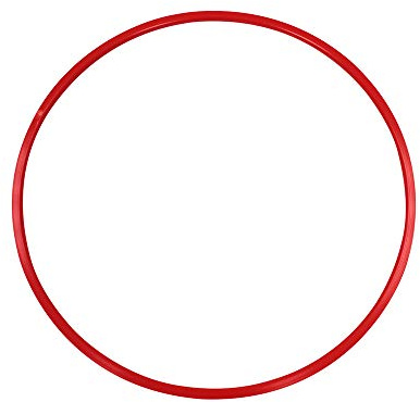 Grevinga® Gymnastikreifen aus Kunststoff (Rot, 70cm)