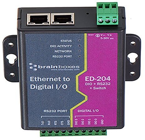Brainboxes Ltd Ethernet 4 Dio + Rs232 + Switch