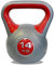 DKN Vinyl Kettle Bell - Grey/Red, 14 kg