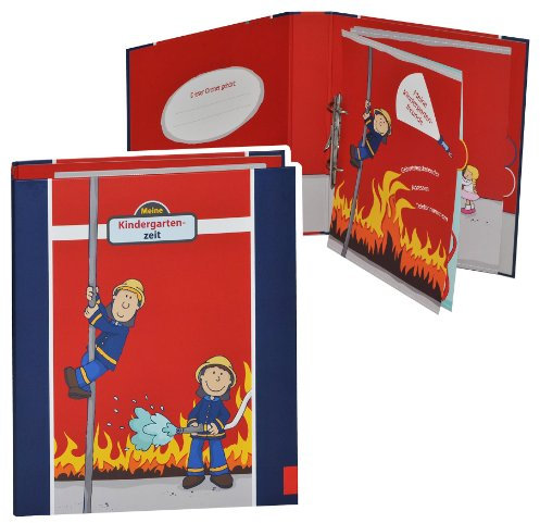 Ringbuch/Sammelordner Meine Kindergartenzeit Album - Kindergarten/Dokumente A4 - Feuerwehr/Feuerwehrmann Frido Freunde - Ordner als Fotobuch/Photo..