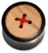 Fly Style Flesh Tunnel Piercing - Holz Tunnel mit Knopf Design, Grösse:28 mm
