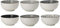 Ard'time - Bol Komae noir et blanc diam 16 cm lot de 6