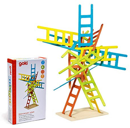 Goki- Juego de Equilibrio, escaleras, Multicolor (Gollnest & Kiesel 56877.0)