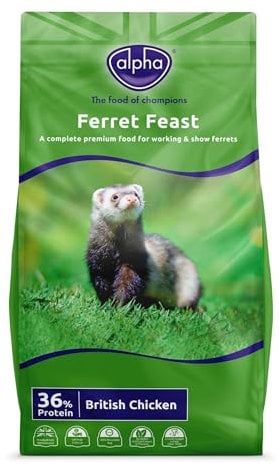 Alpha Ferret Feast Complete Dry Ferret Food Chicken and Fish, 10 kg