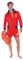 Baywatch Rettungsschwimmer Kost�m 2-teilig David Hasselhoff Kost�m