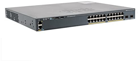 Cisco Systems Catalyst 2960X-24TD-L Netzwerk-Switch, 24 Gigabit-Ethernet-Ports, 2 10G SFP+ Uplink-Ports, erweiterte eingeschränkte Lebenszeitgarantie (WS-C2960X-24TD-L) Schwarz