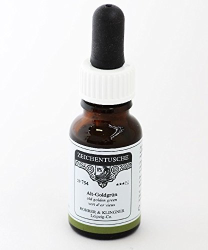 Rohrer & Klingner Zeichentusche Alt-Goldgrün 12 ml