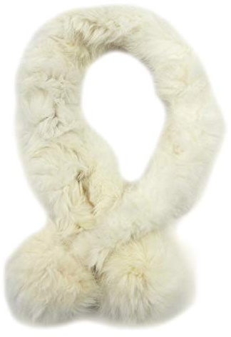 Evil Wear eluxe Damen Pelz-Schal Loop in Beige, Echter Kaninchenpelz, Qualitätsprodukt