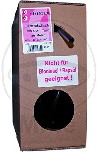 Dresselhaus Benzinschlauch Unterdruckschlauch Rücklaufschlauch, DIN 4798, Typ C, 4,5 x 9,5 x 2,50 mm, im Spenderkarton 15 m, 1 Stück