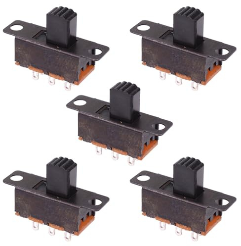 Mini Miniature On/On 6 Pin Slide Switch DPDT Electronics Hobby (Pack of 5)