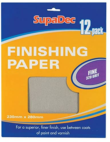 SupaDec Finishing Paper 12 Sheets, 320 Grit