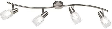 Reality Leuchten R80024007 Colmar Strahler, Metall, nickel matt, 8.0 x 79.0 x 19.0 cm