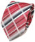 TigerTie Designer Seidenkrawatte in rot karminrot weiss blau kariert