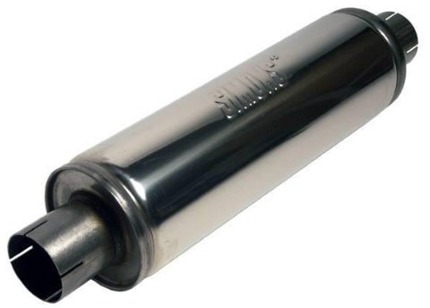 Jetex Universal Exhaust Round Silencer Box 2.5 Stainless Steel (U436300R)