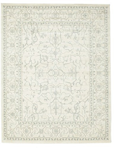 RugVista Ziegler Manhattan, Teppich, / Kazak, 300 x 240 cm, Rechteckig, Niedriger Stapel, Wohnzimmer, Esszimmer, Schlafzimmer, Nur chemische Reinigung, Oeko_tex_100, Beige Hell Blau