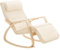 SoBuy Rocking Chair Relax Lounge Chair with Cushion Recliner with Headrest and Adjustable Footrest Beige FST16-W