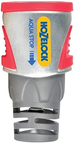 Hozelock AquaStopMetall Pro Connector, Grey, 15/19 mm