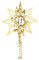 Georg Jensen Stern für den Weihnachtsbaum, mittelgroß, vergoldet, 1 Stück