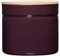 Riess, 2174-201, Vorratsdose mit Eschenholzdeckel, Durchmesser 13 cm, Höhe 12 cm, Inhalt 1350 ml, DARK AUBERGINE, KITCHEN-MANAGEMENT, Truehomeware, Emaille
