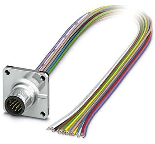 PHOENIX CONTACT SACC-SQ-M12MS-17CON-25F/0.5 Sensor/Aktor Einbaustecker, 17 Polig, A Kodiert, mit 0.5m TPE-Litze, 17 x 0.14mm² Leiterquerschnitt, 36.200g Gewicht