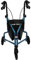 Tri Walker with Lockable Brakes and Carry Bag, Lightweight Aluminium Folding 3 Wheel Adjustable Height, Perfect for Indoor and Outdoor (Aqua Blue)