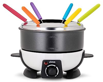 LIVOO DOC106 Fondue-Maker - Weiß und Schwarz