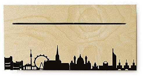 44spaces Wien Design-Schlüsselbrett aus Birkenholz, Urbane Schlüsselleiste Schlüsselhalter mit Briefablage