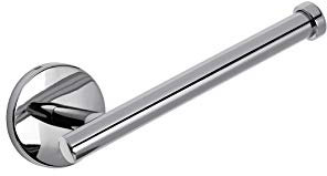 Croydex Hampstead Toilet Roll Holder - Durable Zinc Alloy Construction, Chrome Plated Finish, All Fixings Included, Easy to Fit, Wall Mounted Toilet Paper Holder, 6x17x8cm
