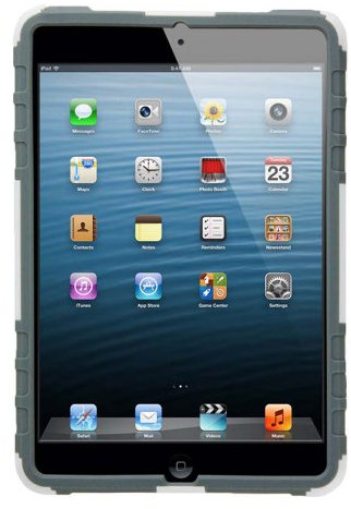 Armor-X CX-A31-WT_GY Case X Schutzhülle mit Aufstellung und Befestigungsvorrichtung für Apple iPad Mini weiß/grau