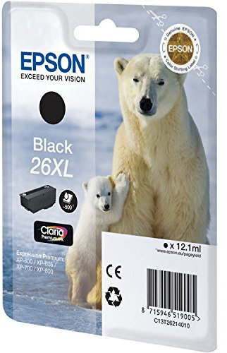 Epson 418371 Tintenpatrone Original kompatibel mit Drucker XP/605/700/800 Schwarz