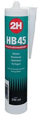 Heinz Heller Konstruktionskleber 290ml, Weiß, Polyurethan, nicht wasserfest, Flüssig, 290g, 30min Aushärtung, Kleber, Rohr, Dachrinne, Tür, Badewanne, Fenster