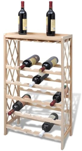 vidaXL Tannenholz Massiv Weinregal 25 Flaschen Flaschenregal Flaschenständer
