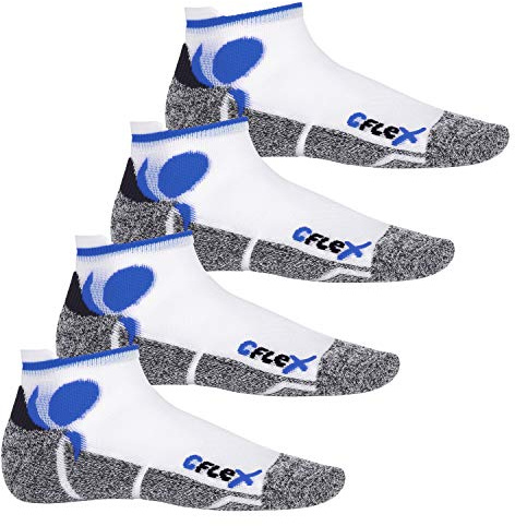 CFLEX Damen und Herren Running Funktions-Sneakersocken (4 Paar) Laufsocken
