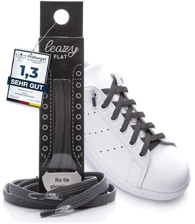 leazy flat Elastische Schnürsenkel – Das Flache, Flexible Schuhband zum Einhaken