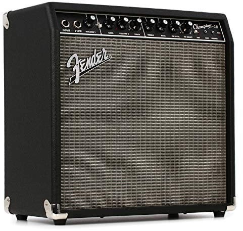 Fender Champion 40, Combo Guitar Amp, 40W, Suitable For Electric Guitar, Black/Silver