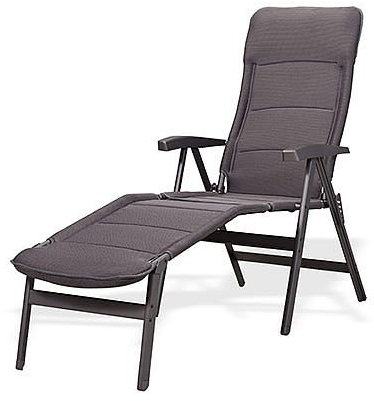 Strandstuhl SUPREME Charcoal GRAU - Westfield - TOP Modell - 1 x EXKLUSIVER Camping - F KLAPPSESSEL + BEINAUFLAGE - 150 Kilo belastbar - VERTRIEB DURCH Holly Produkte STABIELO -