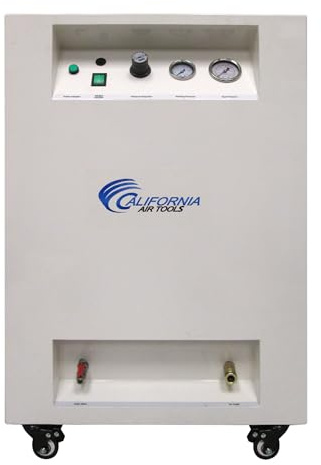 California Air Tools 10020SPC 2.0 HP Ultra Quiet and Oil-Free Air Compressor, 10 Gallon Tank, 58 dB Noise Level, in Sound Proof Cabinet