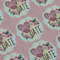 Luck and Luck Quadratischer Aufkleber Save The Date, Pink mit Blumen, 30 Stück