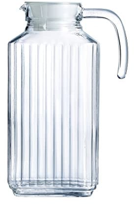 Luminarc Arcoroc Quadro Réfrigérateur pichet avec couvercle en plastique blanc 1,7l, 1 Pichet