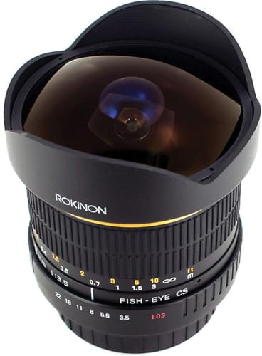 ROKINON 8mm f/3.5 Aspherical Fisheye SLR - Objetivo (SLR, 10/7, Objetivo de Ojo de pez, 0,3 m, Canon EF, 8 mm)