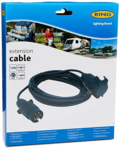 RING Trailer Lighting Board Extension Lead With 6 m Cable Length - Suitable for Longer Trailers