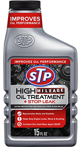 STP High Mileage Oil Treatment + Stop Leak - 15 FL OZ