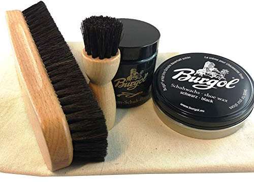 Burgol Profi Glattlederpflege Schuhpflegeset Schwarz