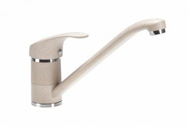 Hochwertige massive Küchenarmatur langer Auslauf - Hochdruckarmatur Beige