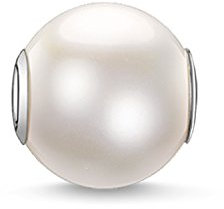 Thomas Sabo Damen-Bead Karma Beads 925 Sterling Silber Süßwasserzuchtperle weiß K0083-082-14