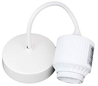 Schneider Electric Exclusive - Ceiling Pendant Light Fitting with 6 Inch Flex, Pre-Wired, Bayonet Bulb Base, 13 W, GESPEND613, White