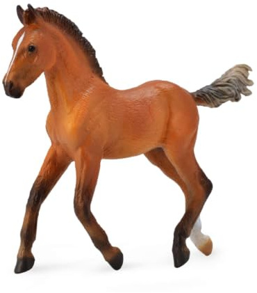 CollectA Horse Life Hannoverian Bay Fohlen Spielzeugfigur, 3.9L x 3.3H, Braun | Realistische Sammelfigur für fantasievolles Spielen, Geschenk für Kinder ab 3 Jahren
