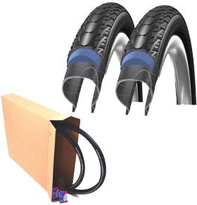 SET + 2 x Schwalbe Marathon Plus 40-622 (28x1.50) + 2 x Schwalbe DV17 Schläuche , Drahtreifen 2011