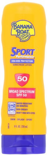 Banana Boat protezione solare Sport Performance ampio spettro crema solare lozione - SPF 50, 8 Fl Oz (confezione da 2)